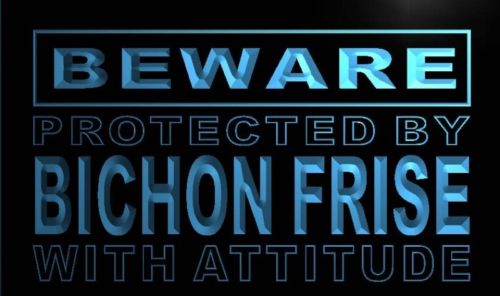 Beware Bichon Frise Neon Light Sign